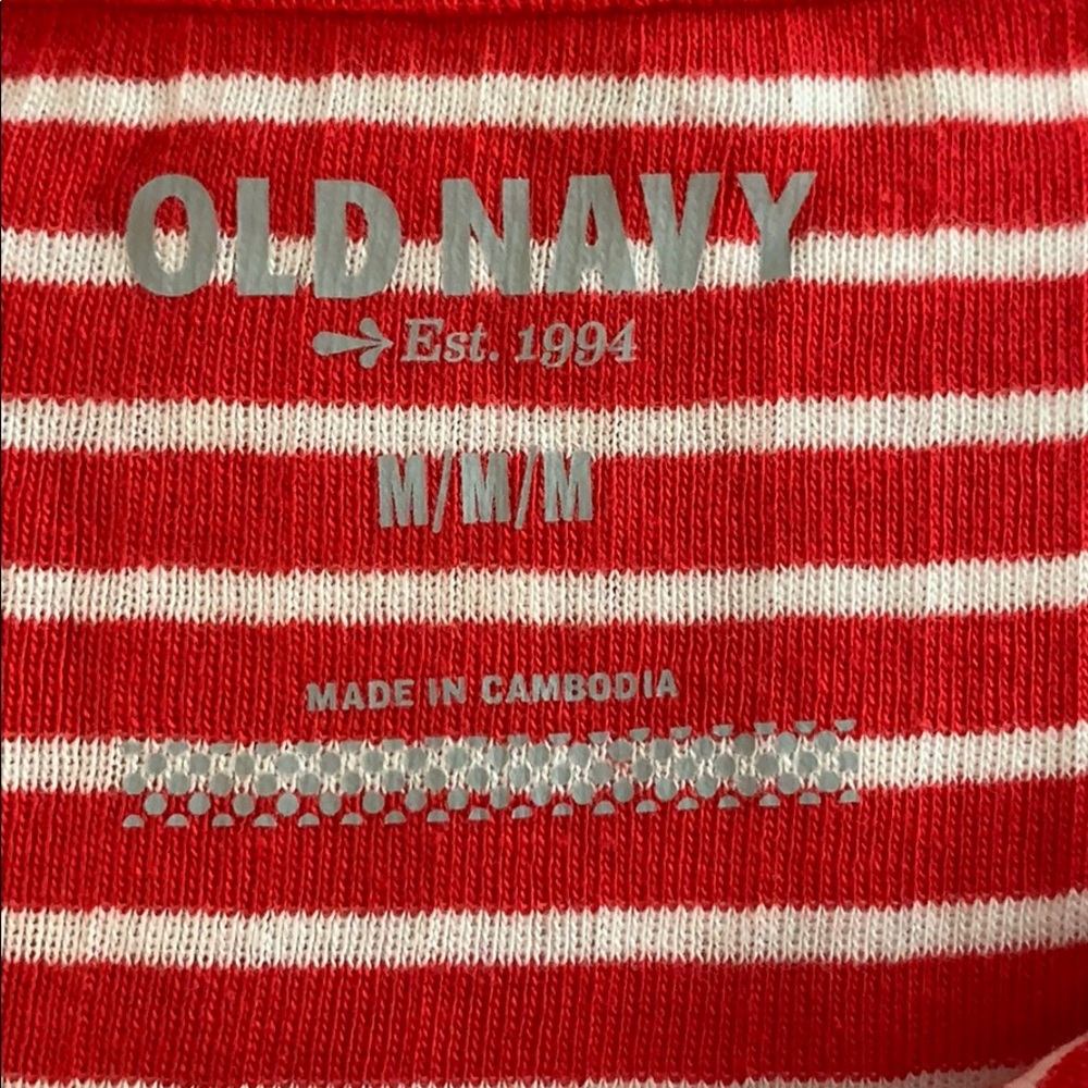 Old Navy Red and White Shirt